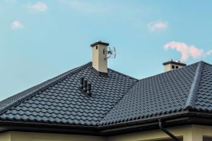 blachodachówka OPTIMA Blachy Pruszyński kolor grafitowy wentylacja dachu