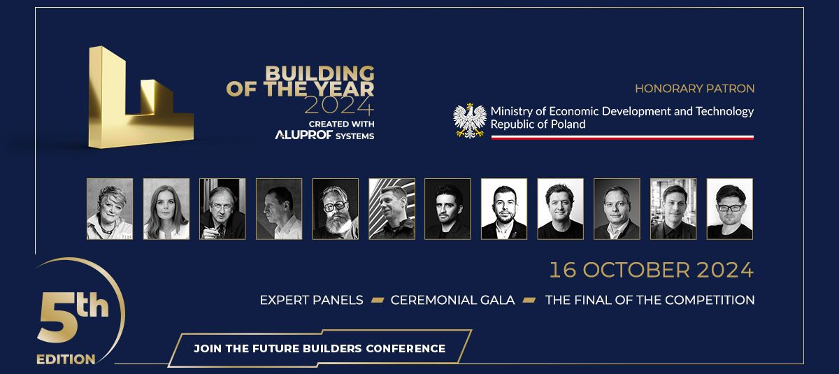 Finał konkursu Obiekt Roku 2024 w Systemach Aluprof i paneliści konferencji Future Builders_EN