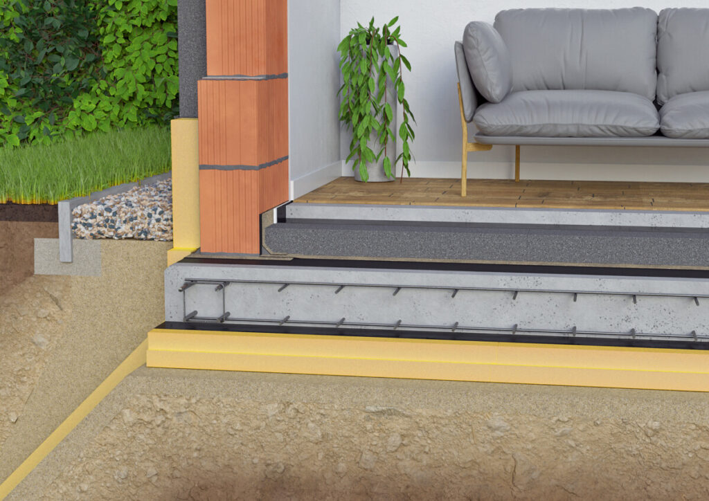 Termoizolacja płyt fundamentowych płytami swisspor XPS w wersji gładkiej