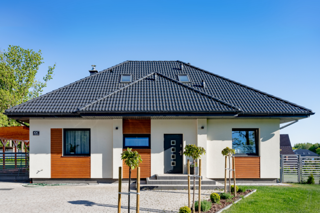 Dachówka betonowa Braas Bałtycka Cisar, kolor grafitowy